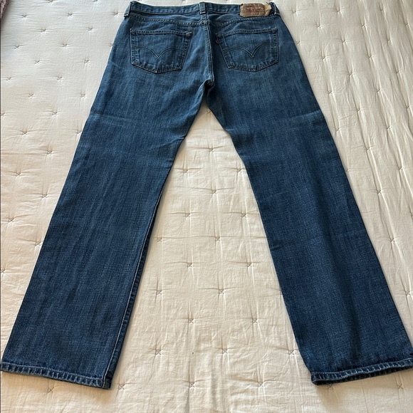 Levi's 501 Straight Blue Jeans - Picture 8 of 10